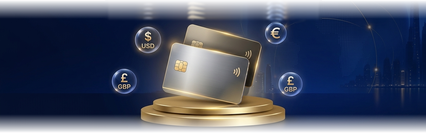 David Le Global Dual Tier Pedestal with Platinum and Gold Cards